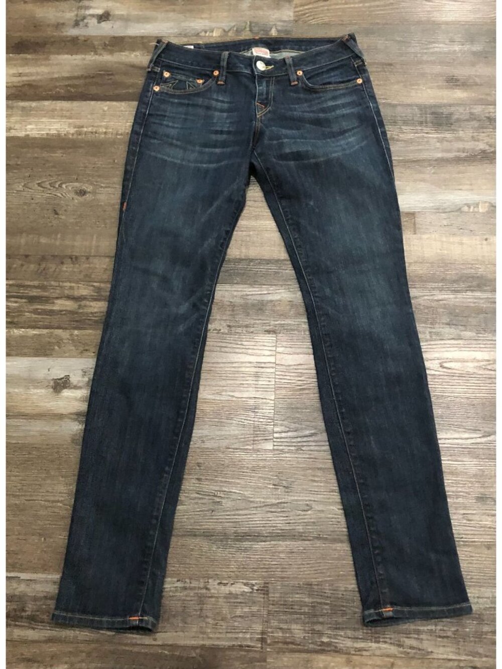 True Religion Womens 28x32 Dark Wash Skinny Blue Jeans RN112790